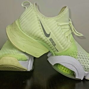 Nike Neon Yellow and White Slip-On Athletic Sneakers